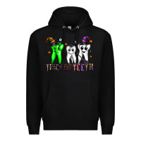 Black trick or teeth Premium Hoodie - CowhideDigitalArt