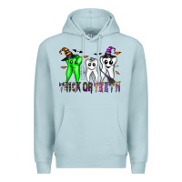 Blue Mist trick or teeth Premium Hoodie - CowhideDigitalArt