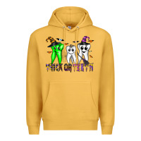Mustard trick or teeth Premium Hoodie - CowhideDigitalArt