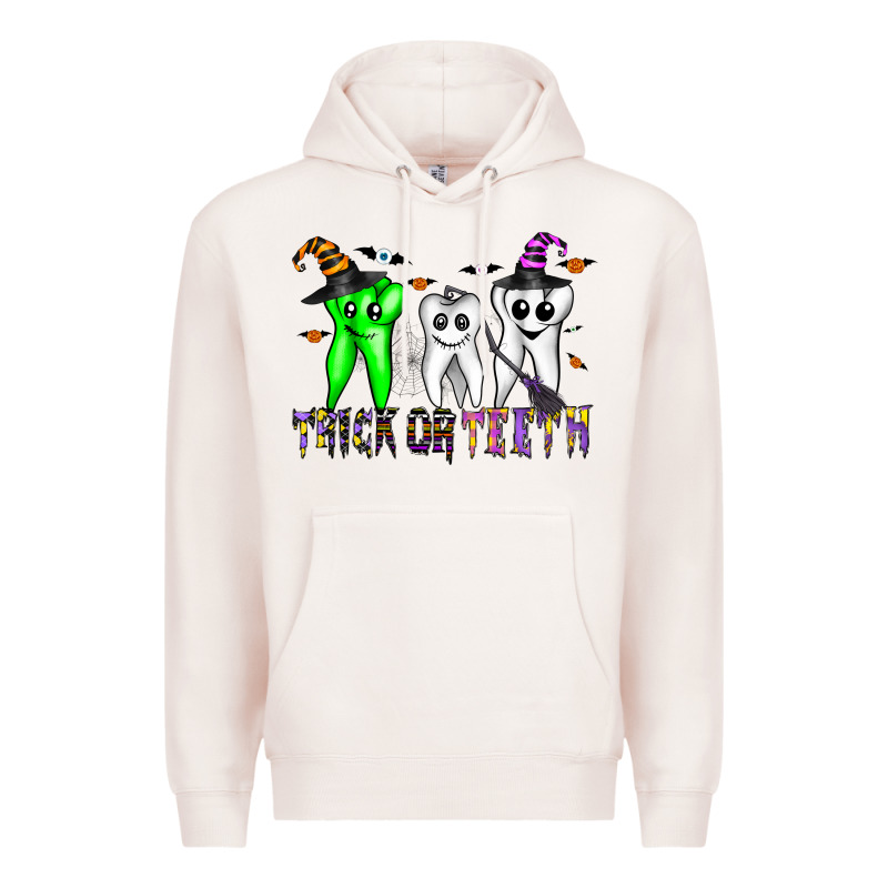 Trick Or Teeth Premium Hoodie by CowhideDigitalArt | Teevron