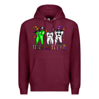 Burgundy trick or teeth Premium Hoodie - CowhideDigitalArt