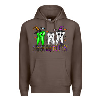 Coffee trick or teeth Premium Hoodie - CowhideDigitalArt
