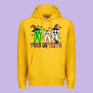 Trick Or Teeth Premium Hoodie Designed By Cowhidedigitalart