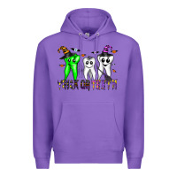 Purple trick or teeth Premium Hoodie - CowhideDigitalArt