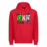 Red trick or teeth Premium Hoodie - CowhideDigitalArt