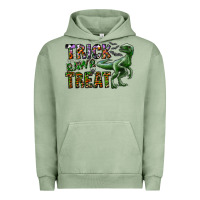 Pigment Oil Green Trick RAWR Treat Urban Hoodie - CowhideDigitalArt