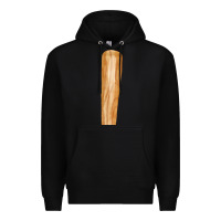 Black wooden baseball Premium Hoodie - FaDigitalArtStudio