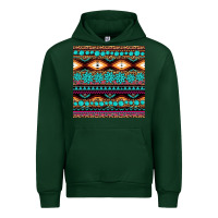 Forest Green aztec turquoise gemstone seamless pattern Urban Hoodie - HRA Design Shop