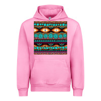 Fuchsia Pink aztec turquoise gemstone seamless pattern Urban Hoodie - HRA Design Shop