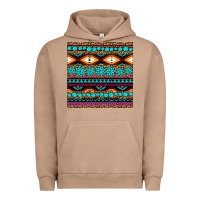 Pigment Burro aztec turquoise gemstone seamless pattern Urban Hoodie - HRA Design Shop