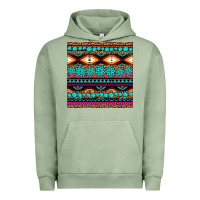 Pigment Oil Green aztec turquoise gemstone seamless pattern Urban Hoodie - HRA Design Shop