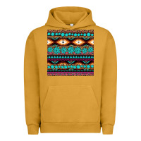 Pigment Peanut Butter aztec turquoise gemstone seamless pattern Urban Hoodie - HRA Design Shop