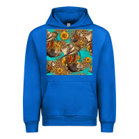 Cobalt western boots and hat seamless pattern Urban Hoodie - HRA Design Shop