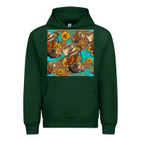 Forest Green western boots and hat seamless pattern Urban Hoodie - HRA Design Shop