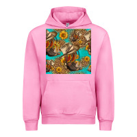 Fuchsia Pink western boots and hat seamless pattern Urban Hoodie - HRA Design Shop