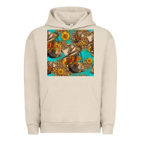 Pigment French Oak western boots and hat seamless pattern Urban Hoodie - HRA Design Shop