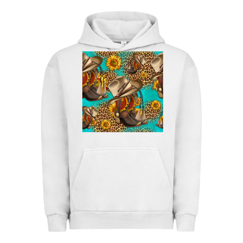 Western Boots And Hat Seamless Pattern Urban Hoodie by HRA Design Shop | Teevron