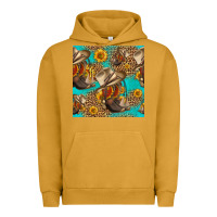 Pigment Peanut Butter western boots and hat seamless pattern Urban Hoodie - HRA Design Shop