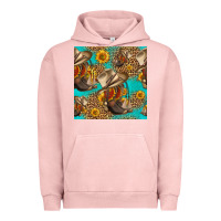 Pigment Salmon western boots and hat seamless pattern Urban Hoodie - HRA Design Shop