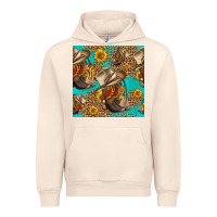 Sandshell western boots and hat seamless pattern Urban Hoodie - HRA Design Shop