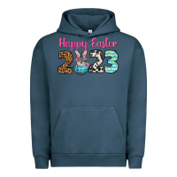 Pigment Midnight Navy Happy Easter 2023 Easter Day Urban Hoodie - Neo Western
