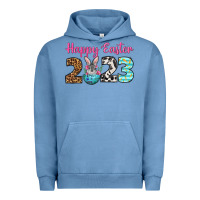 Pigment Pebble Blue Happy Easter 2023 Easter Day Urban Hoodie - Neo Western