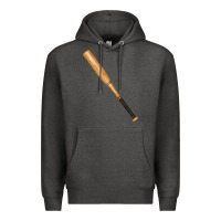 Charcoal Heather wooden softball bat Premium Hoodie - FaDigitalArtStudio