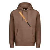 Chestnut wooden softball bat Premium Hoodie - FaDigitalArtStudio