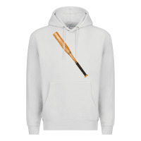 Dove Grey wooden softball bat Premium Hoodie - FaDigitalArtStudio