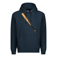 Navy wooden softball bat Premium Hoodie - FaDigitalArtStudio