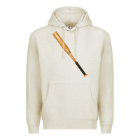 Oatmeal Heather wooden softball bat Premium Hoodie - FaDigitalArtStudio