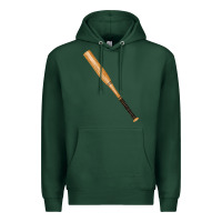 Sports Green wooden softball bat Premium Hoodie - FaDigitalArtStudio