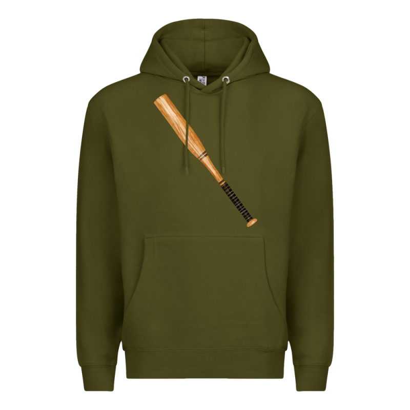 Wooden Softball Bat Premium Hoodie by FaDigitalArtStudio | Teevron