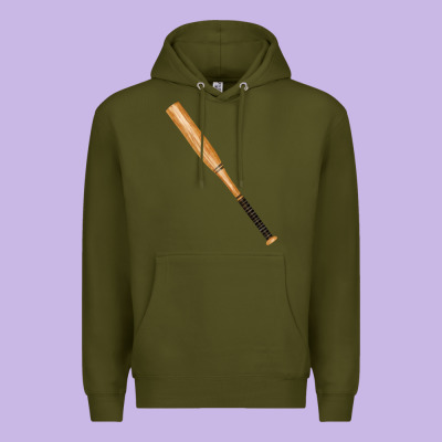 Wooden Softball Bat Premium Hoodie Designed By Fadigitalartstudio