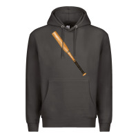 Smoke wooden softball bat Premium Hoodie - FaDigitalArtStudio
