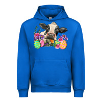 Cobalt Happy Easter Cow Easter Day Urban Hoodie - Neo Western