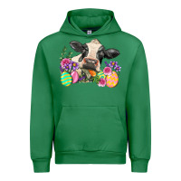 Emerald Happy Easter Cow Easter Day Urban Hoodie - Neo Western