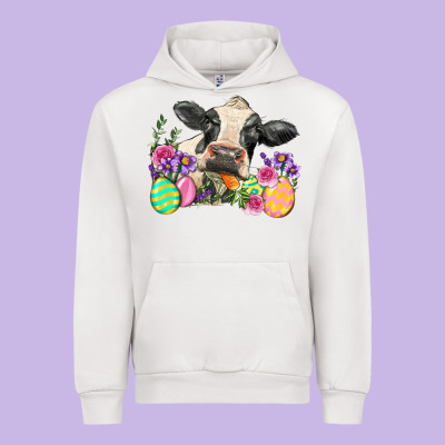 Happy Easter Cow Easter Day Urban Hoodie Designed By Neo Western