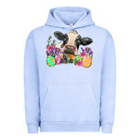 Pigment Grape Ice Happy Easter Cow Easter Day Urban Hoodie - Neo Western