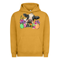 Pigment Peanut Butter Happy Easter Cow Easter Day Urban Hoodie - Neo Western
