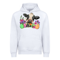 White Happy Easter Cow Easter Day Urban Hoodie - Neo Western