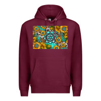 Burgundy western turquoise and sunflowers skinny metal can holder Premium Hoodie - HRA Design Shop