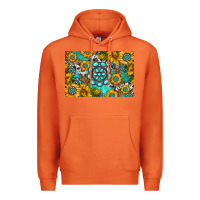 Carrot western turquoise and sunflowers skinny metal can holder Premium Hoodie - HRA Design Shop
