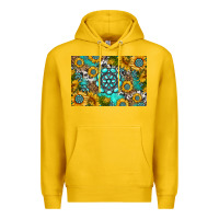 Lemon western turquoise and sunflowers skinny metal can holder Premium Hoodie - HRA Design Shop