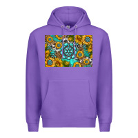Purple western turquoise and sunflowers skinny metal can holder Premium Hoodie - HRA Design Shop