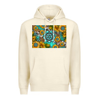 Sandshell western turquoise and sunflowers skinny metal can holder Premium Hoodie - HRA Design Shop