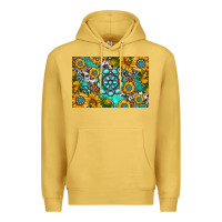 Antique Gold western turquoise and sunflowers skinny metal can holder Premium Hoodie - HRA Design Shop