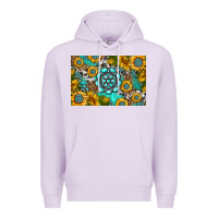 Lilac western turquoise and sunflowers skinny metal can holder Premium Hoodie - HRA Design Shop