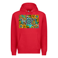 Red western turquoise and sunflowers skinny metal can holder Premium Hoodie - HRA Design Shop