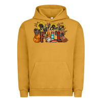 Pigment Peanut Butter Welcome Fall Pumpkin Urban Hoodie - CowhideDigitalArt